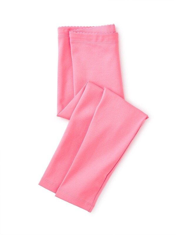 Tea Solid Leggings- Bubble Gum