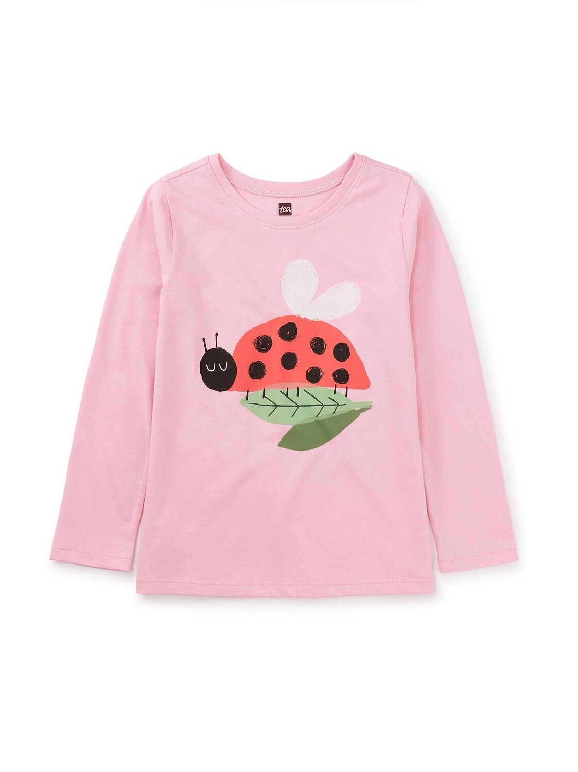 Tea Ladybug Graphic Tee- Pink