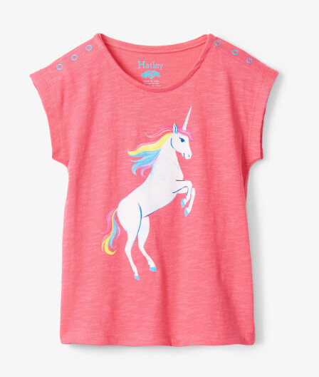 Hatley Unicorn Baby Tee- Pink