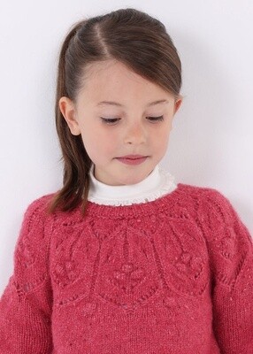 Mayoral textured sweater- Cherry