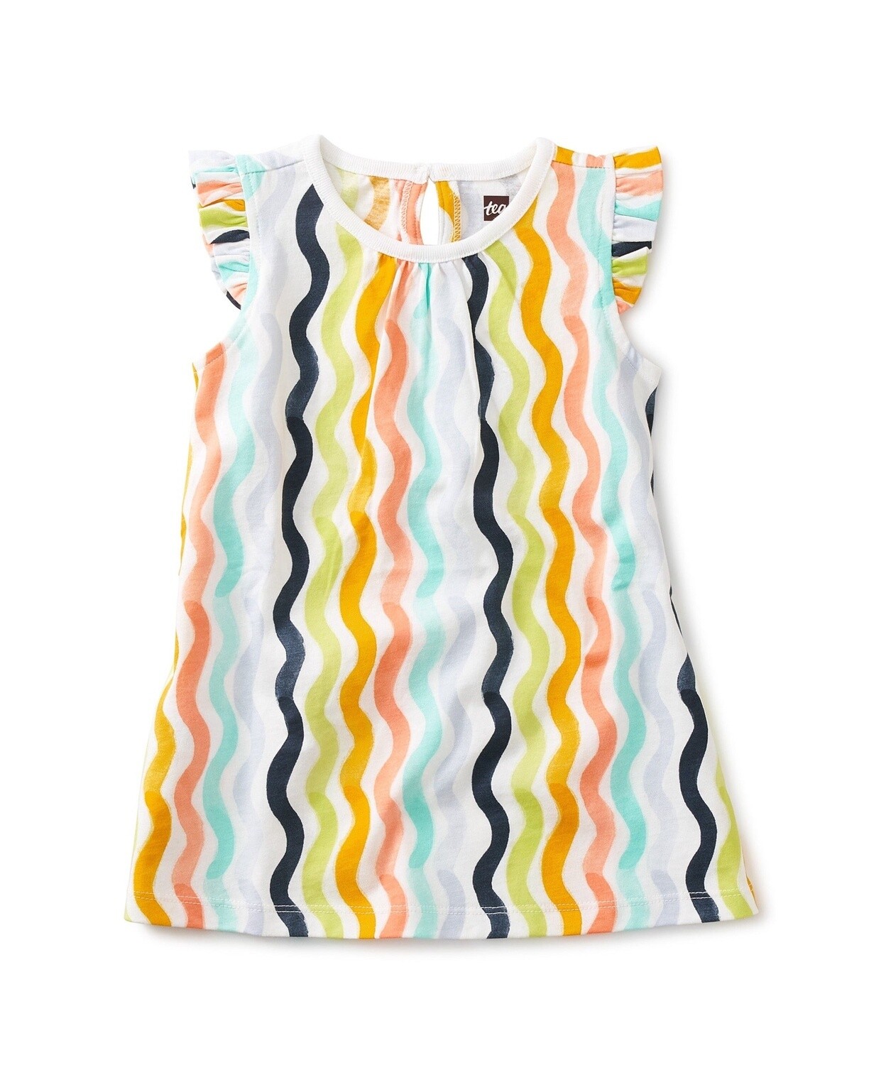 Tea Ruffle Shoulder Baby Dress