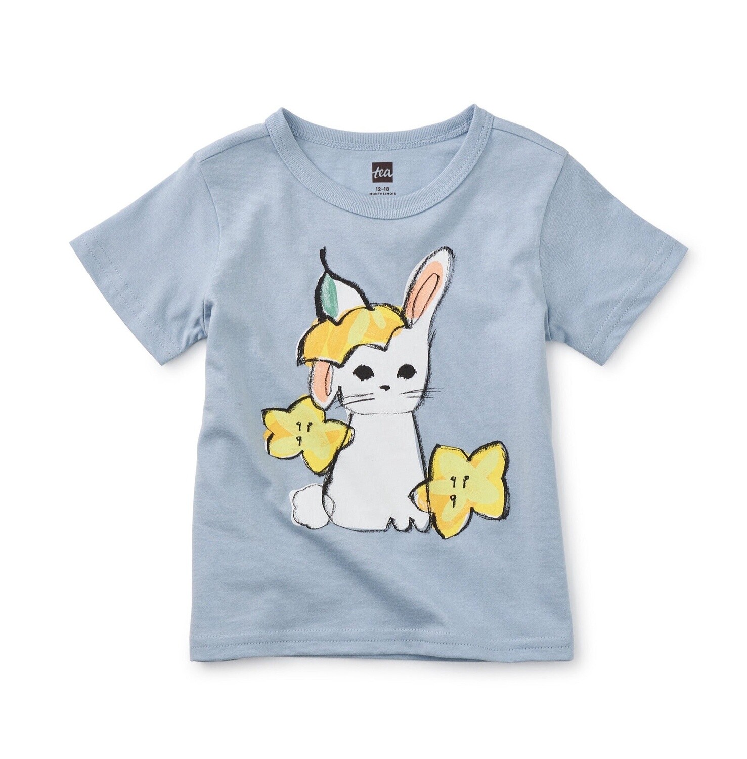 Tea Infant Garden Bunny Tee- Blue Fog