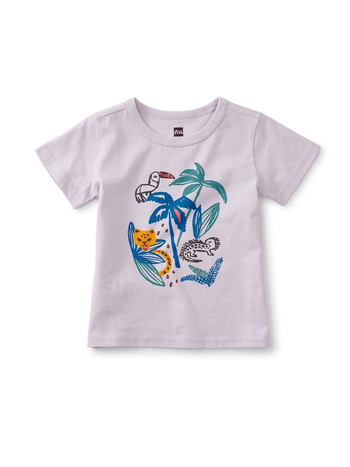 Tea Jungle Party Baby Tee- Lavender