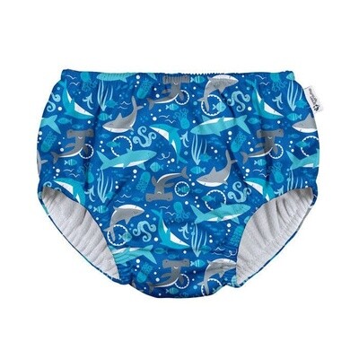 Green Sprouts - Eco Pull-up Swim Diaper - Royal Blue Sharks
