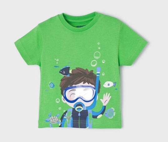 Mayoral scuba baby tee- green