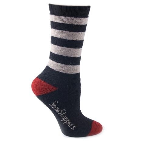 Snowstoppers Alpaca wool socks- black stripe