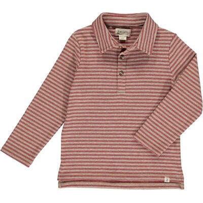 Me &amp; Henry- Midway polo- red double stripe