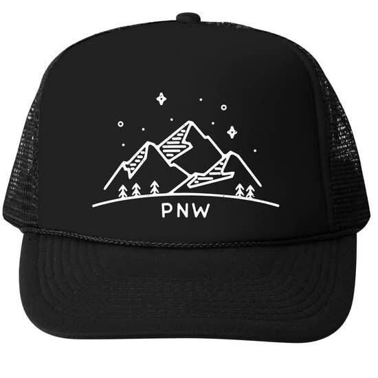 Bubu PNW Trucker Hat- Black