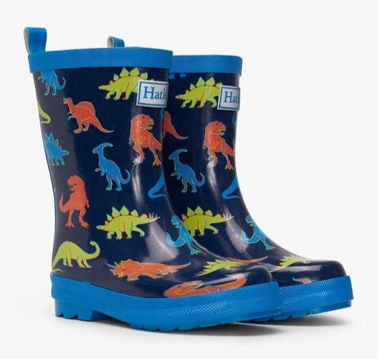 Hatley Classic Rain Boots- Linework Dino