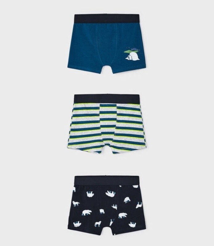 Mayoral 3pk Boys Boxers-Atlantic Blue