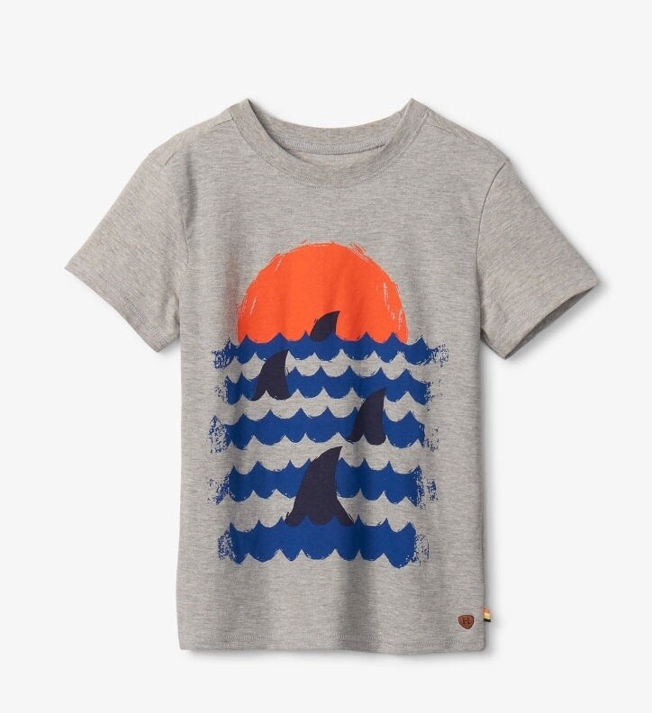 Hatley Boys Sunset Graphic Tee- Grey