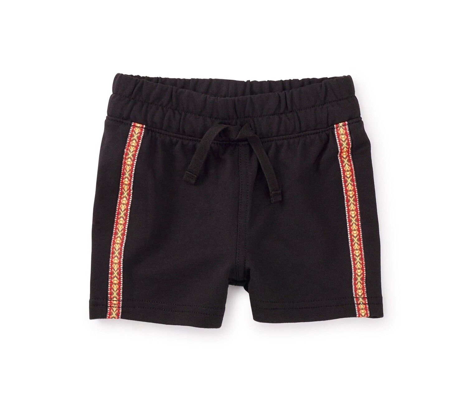 Tea Jaquard Trim Baby Short- Jet Black