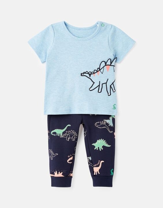 Joules Doodle Dino Outfit- Light Blue