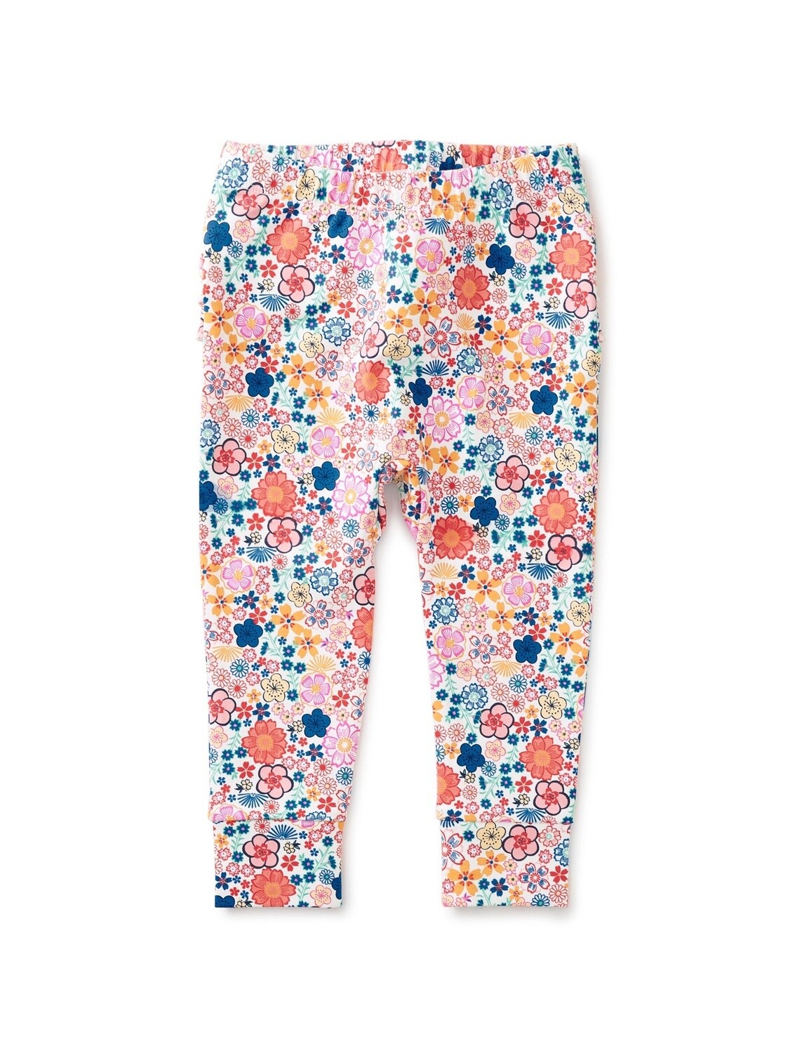Tea Ruffle Bottom Baby Pants- Ditsy Sakura Floral