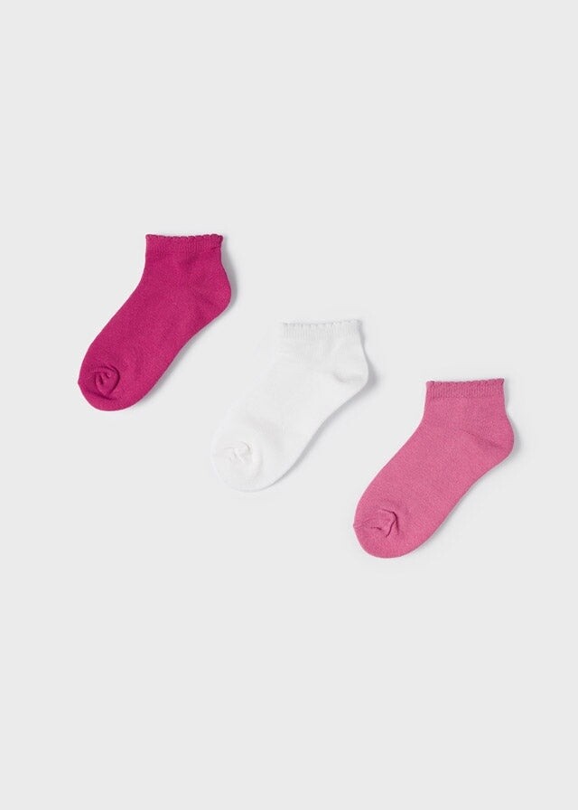 Mayoral 3pk Ankle Socks- Hibiscus