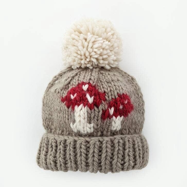 Huggalugs - Mushroom Hand Knit Beanie Hat