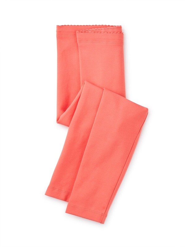 Tea Girls Solid Leggings- Sunset Pink