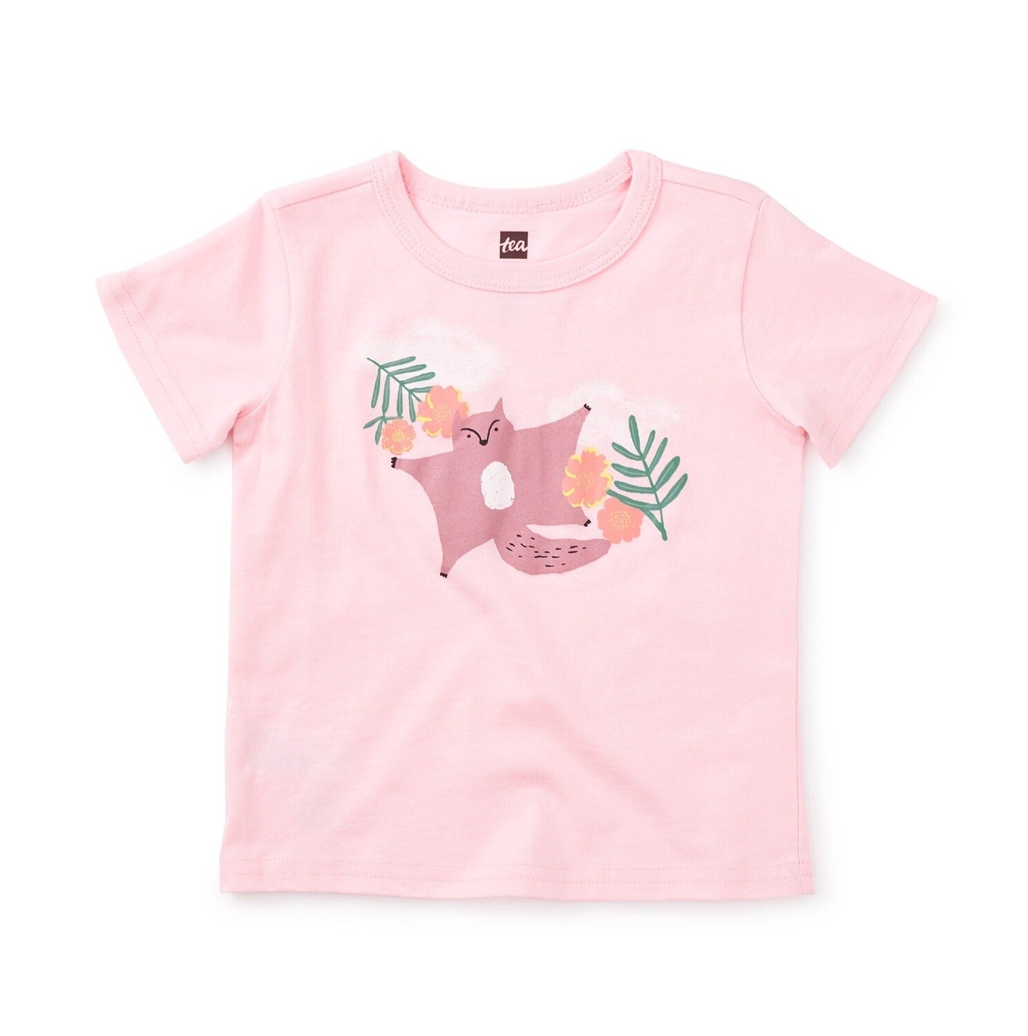 Tea Infant Flying Squirrel Tee- Pink Lady