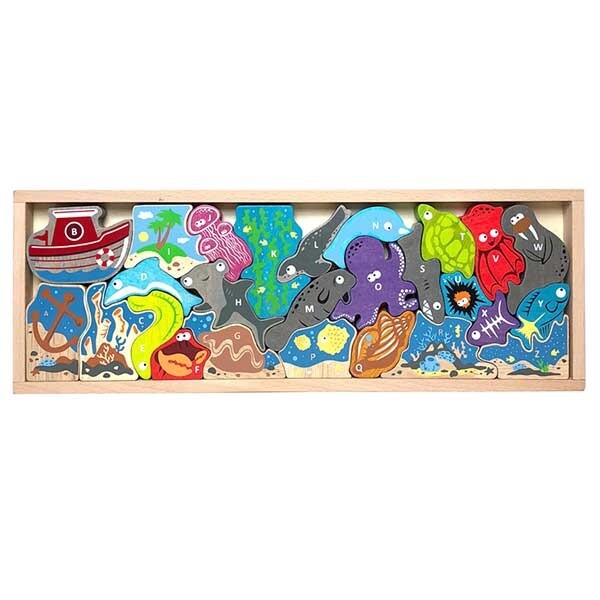 BeginAgain Ocean A to Z puzzle &amp; playset