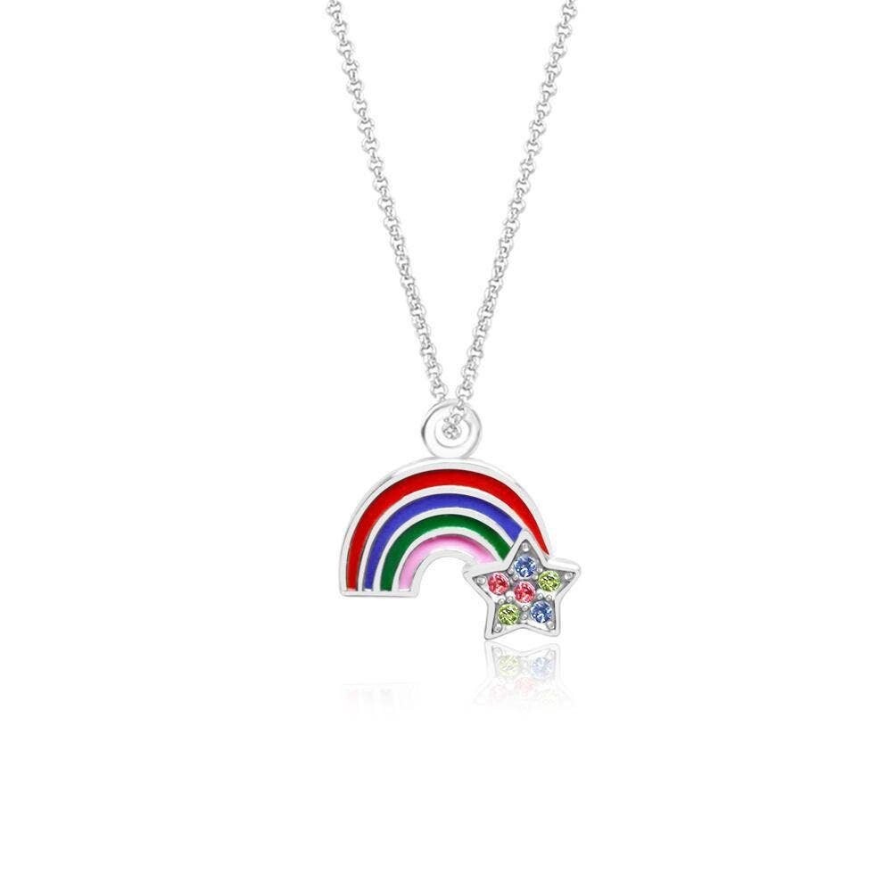 Chanteur - Crystal Enamel Rainbow And Star Pendent