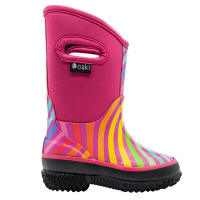 Oaki - Neoprene Boots, Rainbow Stripes