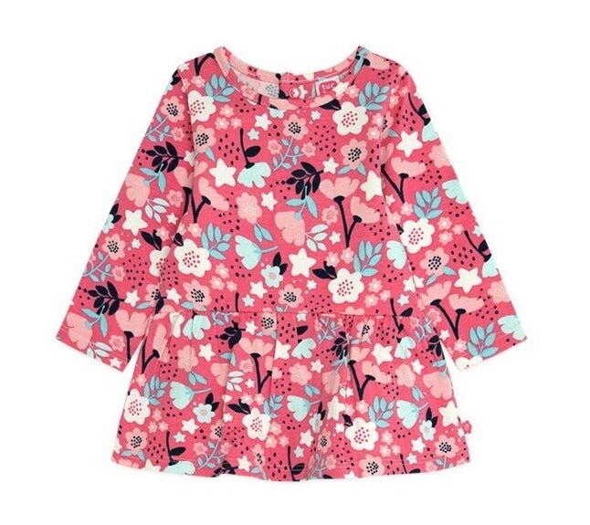 Tuc Tuc long sleeve floral knit dress