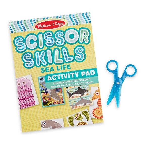 Melissa & Doug Set Attività Forbici E Nastro Adesivo - 2 Libri Con Progetti Creativi Per Bambini 4-7 Anni
