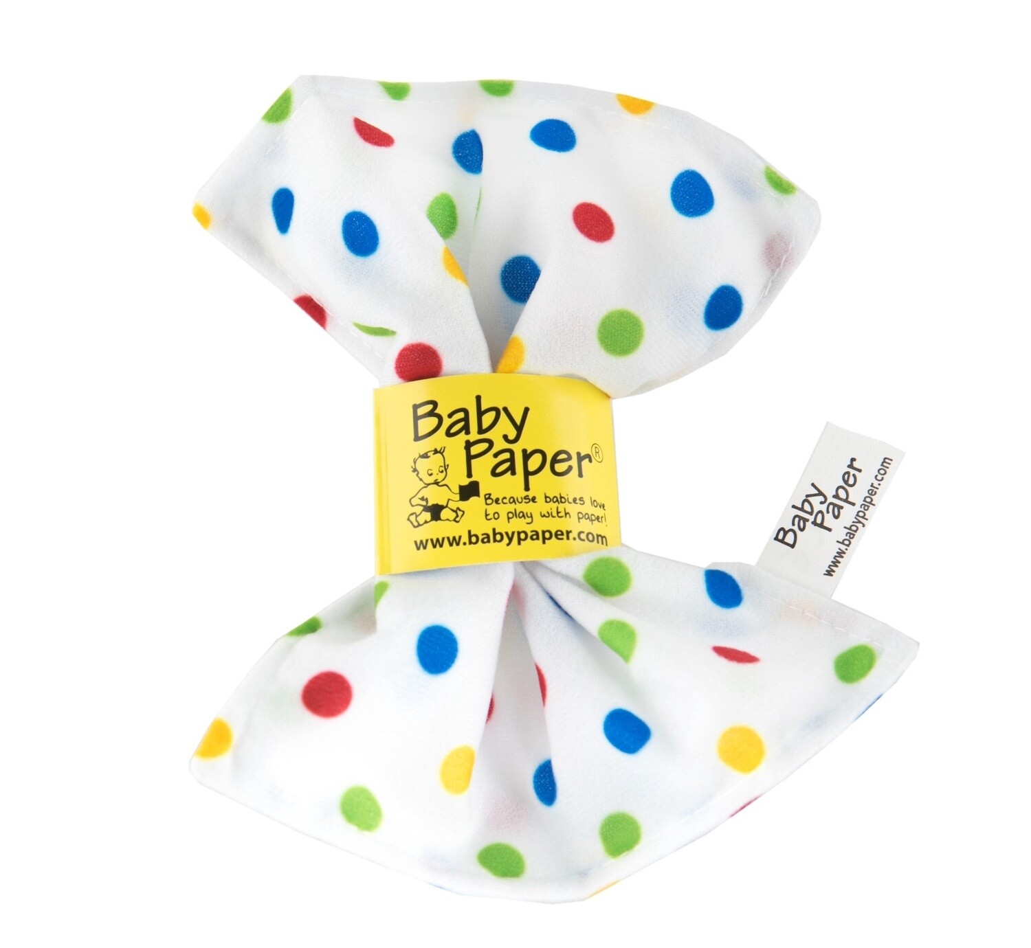 Baby Paper: White Polka Dot