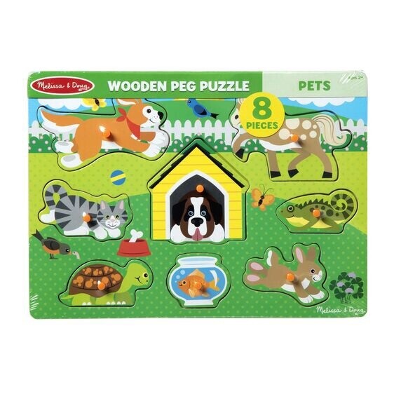 Melissa &amp; Doug peg puzzle- pets