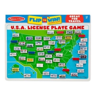 Melissa & Doug flip to win- USA license plates
