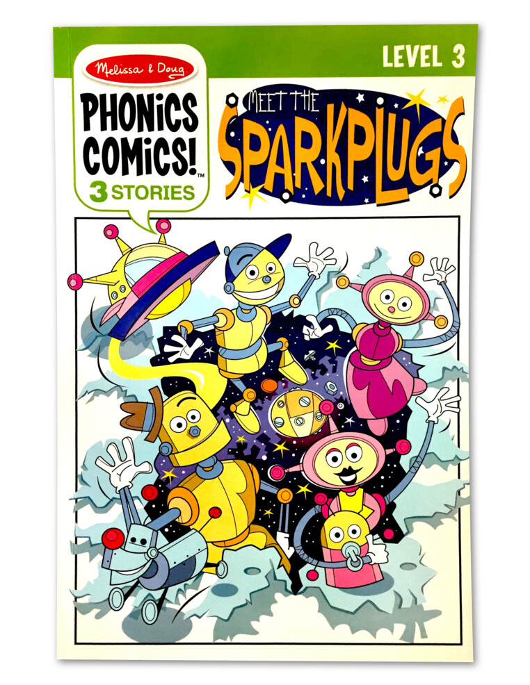 Melissa &amp; Doug phonics comics level 3- meet sparkplugs