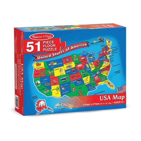 Melissa &amp; Doug U.S.A. Map Floor Puzzle (51 pc)