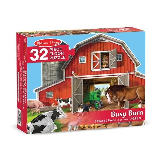 Melissa &amp; Doug busy barn floor puzzle (32 pc)