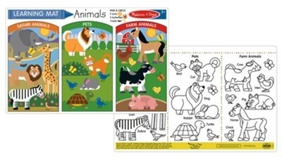 Melissa &amp; Doug Learning Mat: animals