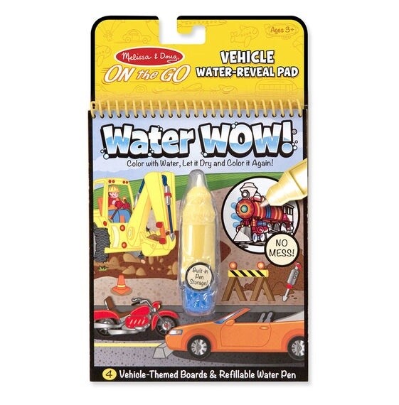 Melissa &amp; Doug water wow on the go book- vehicles