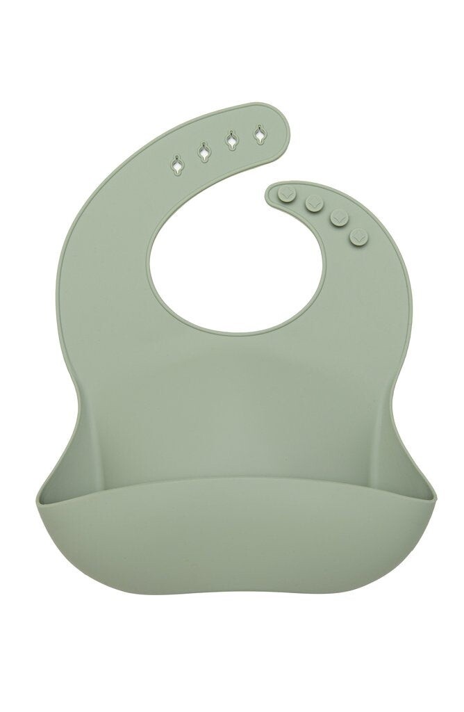 Loulou lollipop silicone bib- sage green