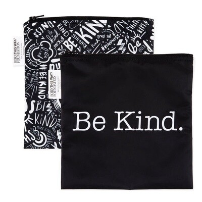 Bumkins Large 2 Pack Snack Bag- Be Kind