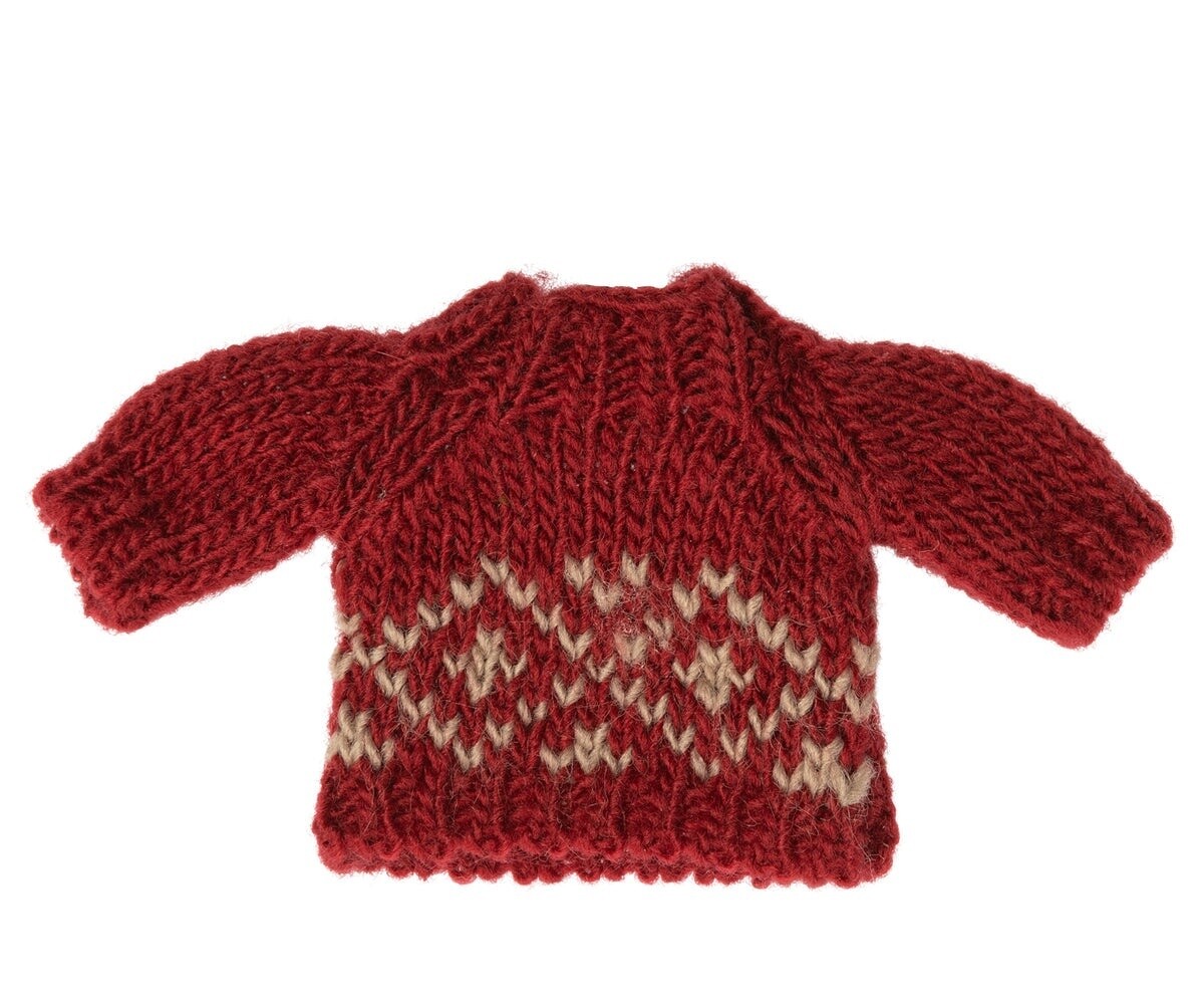 Maileg red winter sweater, parent size