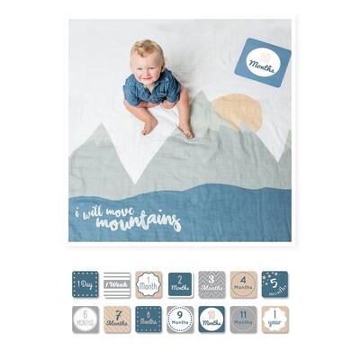 Lulujo baby's first yr blanket- Move Mountains