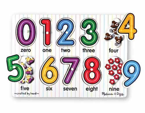 Melissa &amp; Doug peg puzzle- numbers