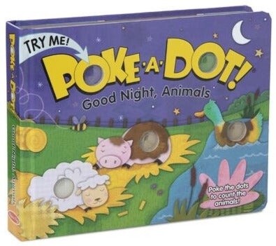Melissa &amp; Doug poke-a-dot book- Goodnight Animals