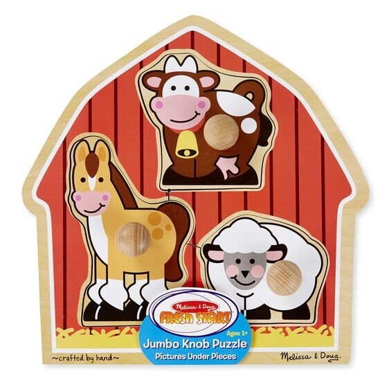 Melissa &amp; Doug jumbo knob barnyard puzzle