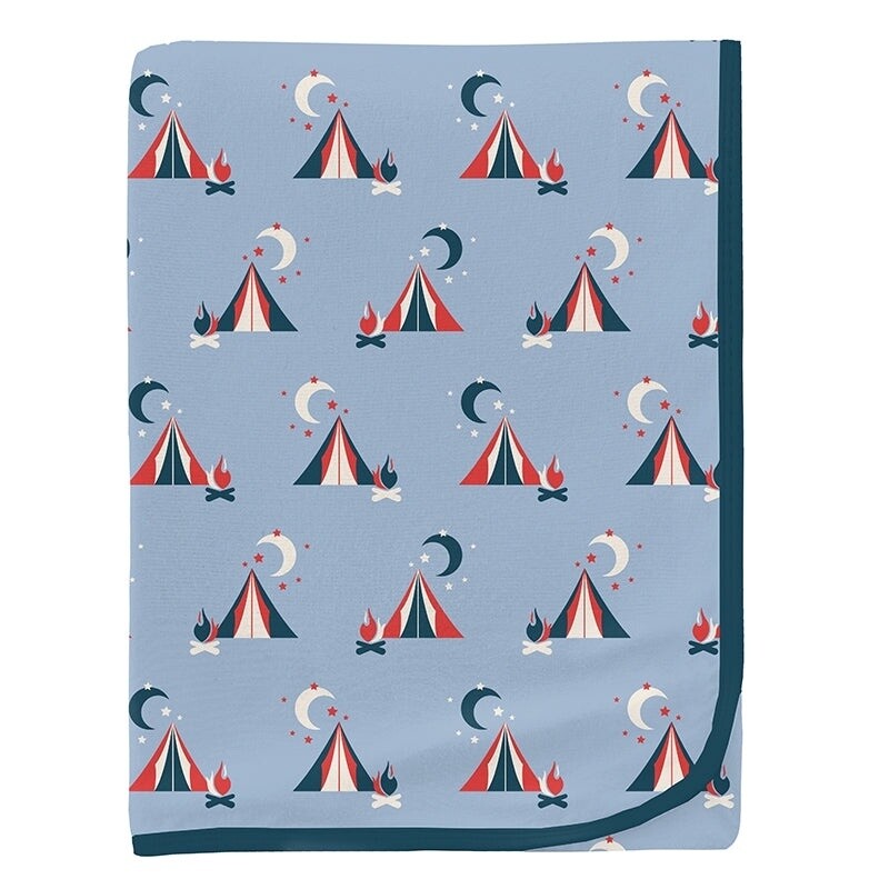 Kickee Tent Print Swaddle Blanket