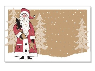 Gift Enclosure Card- Woodland Santa