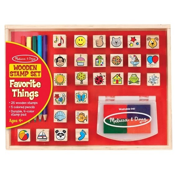 Melissa &amp; Doug wooden stamp set- favorite things