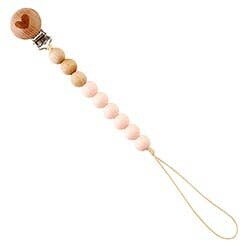 Stephan Baby by Creative Brands - Silicone Pacifier Clip-Heart