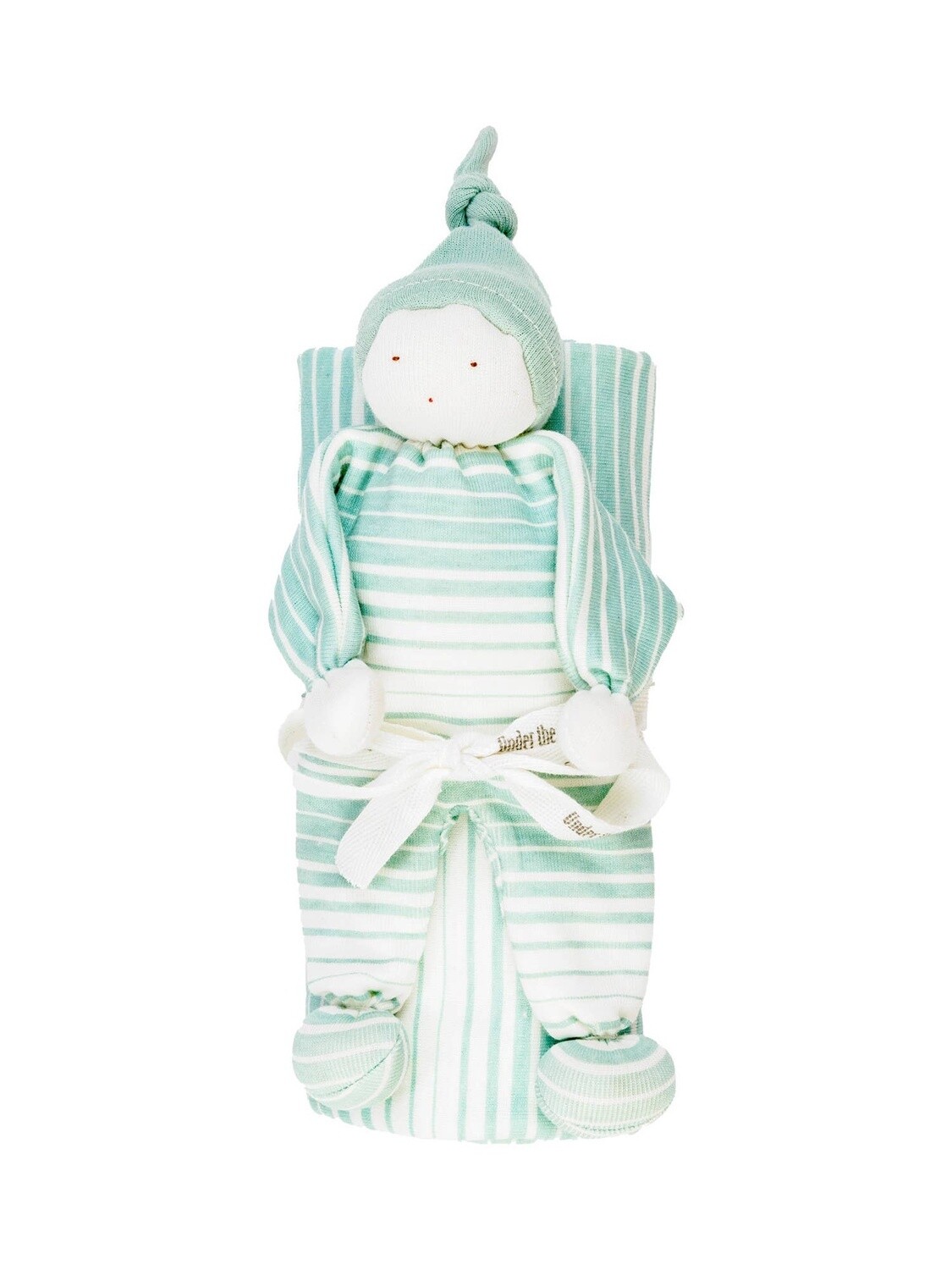 Organic Baby Buddy Swaddle Gift Set - Sea Breeze Stripe