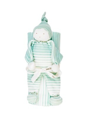 Organic Baby Buddy Swaddle Gift Set - Sea Breeze Stripe