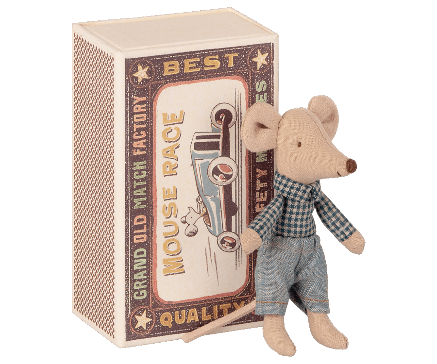 Maileg Little Brother Mouse, in matchbox