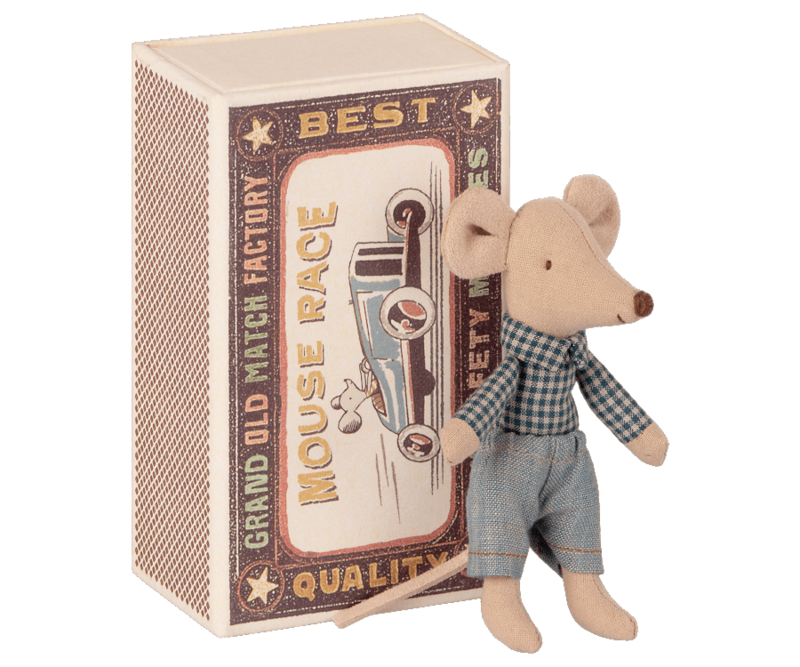 Maileg Little Brother Mouse, in matchbox